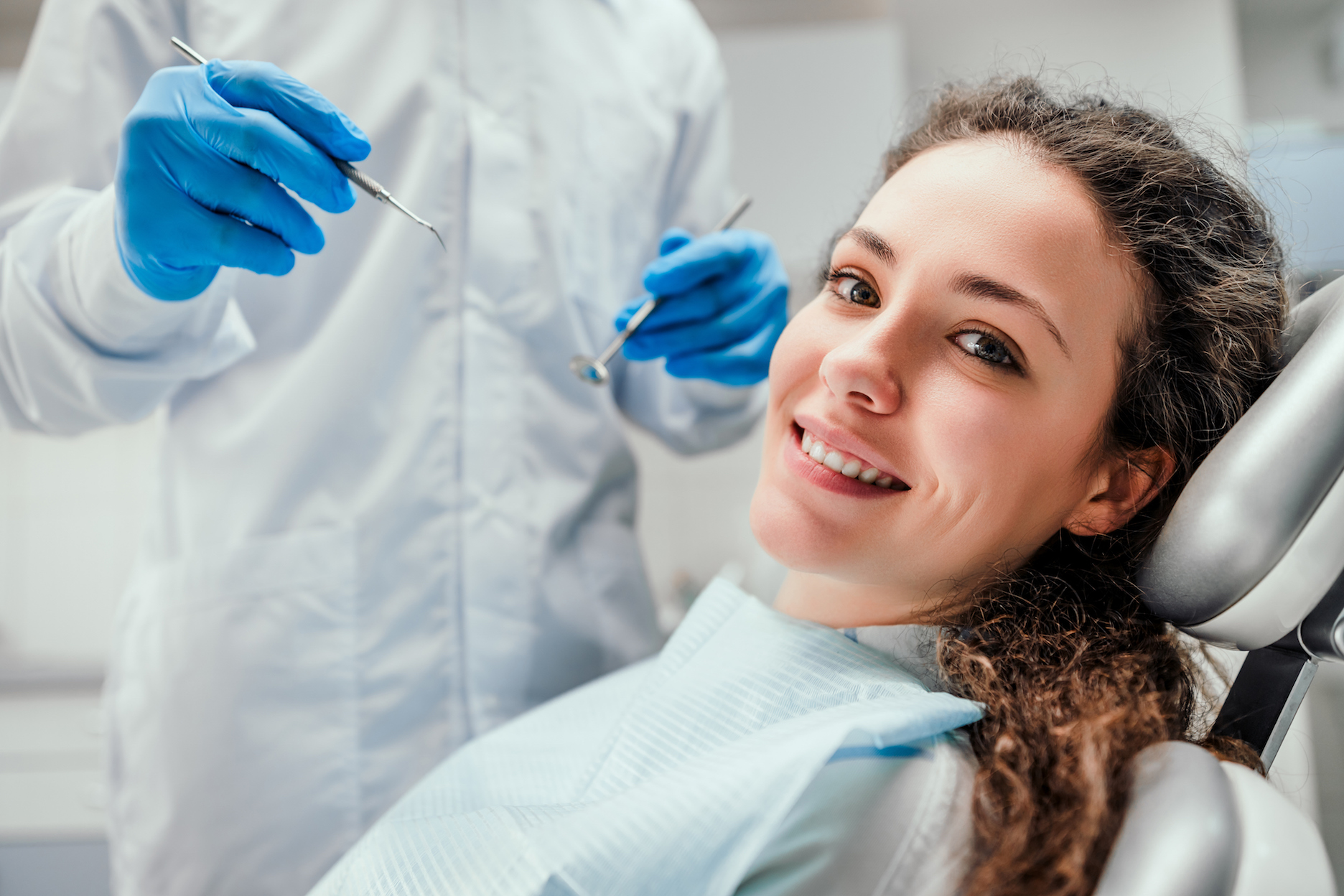 woman in dentist chair